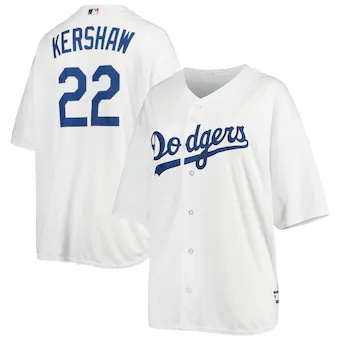 womens clayton kershaw white los angeles dodgers plus size 